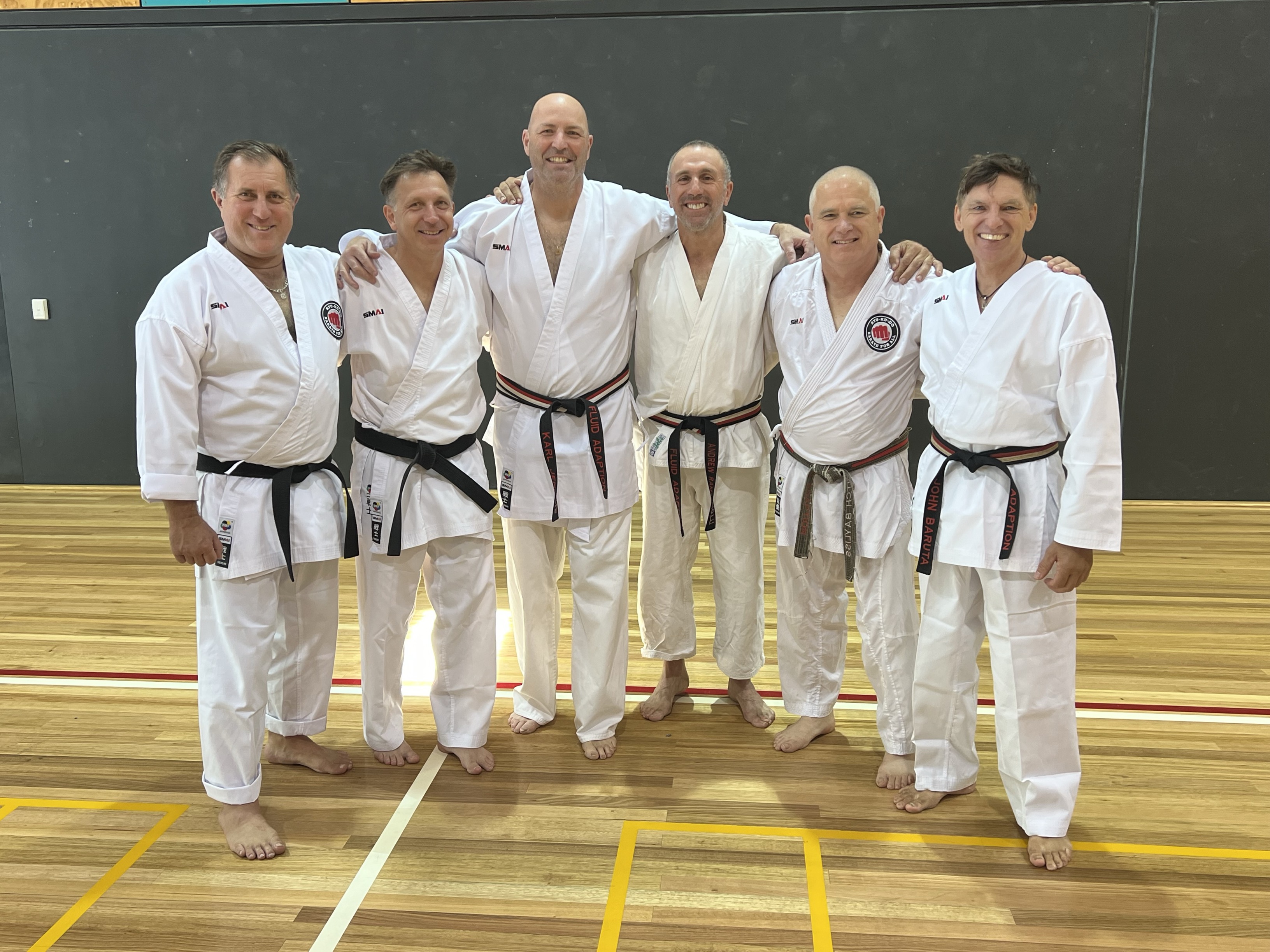 White Belt Graduation at Castlemaine, left to right, Nicole, Aurora, and Lewis